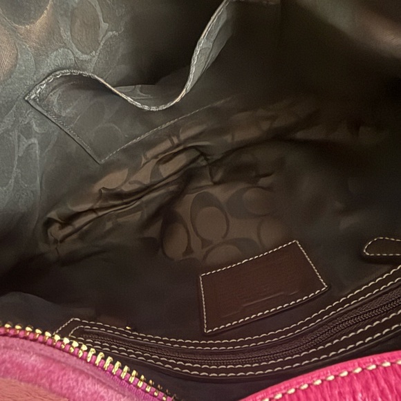 Coach Pink Suede Hobo Bag - Picture 8 of 10